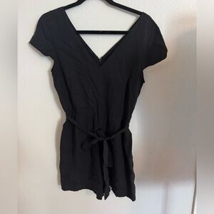 Black V-Neck Jumpsuit